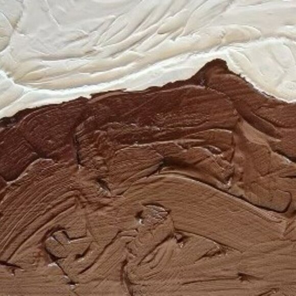 Textured Wall Hanging Art in Brown, Beige and White Abstract Acrylic - Picture 3 of 3